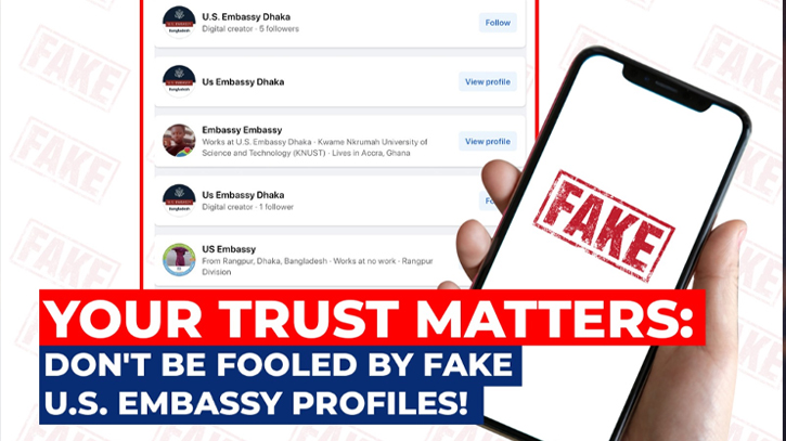 Beware of fake profiles : US Embassy