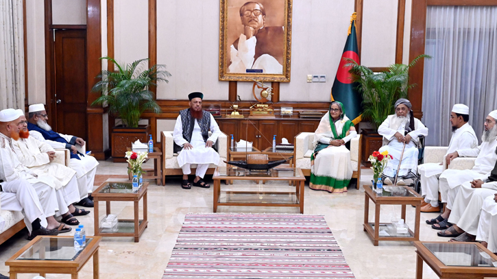 A delegation of nine political parties calls on PM