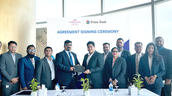 Prime Bank signs agreement with Crowne Plaza Dhaka Gulshan