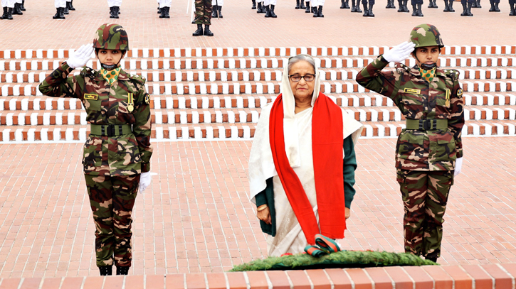 The new Cabinet members led by PM pay homage to Liberation War martyrs