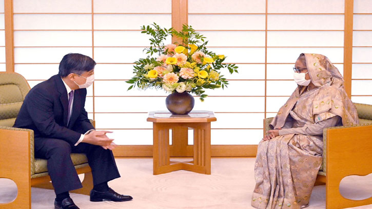 PM Hasina met Emperor of Japan Naruhito in Tokyo