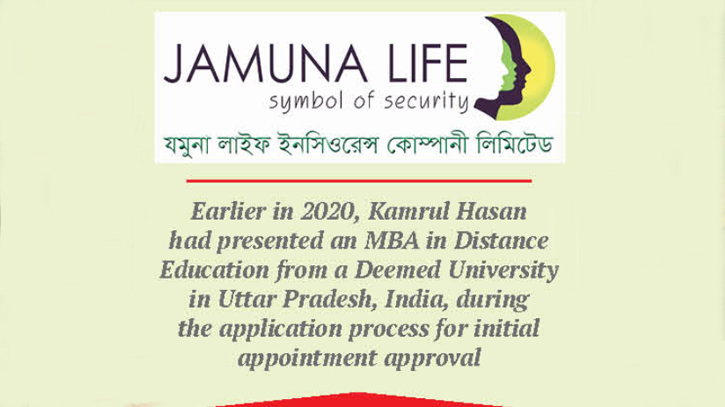 Jamuna Life CEO alleged for illegal certificate