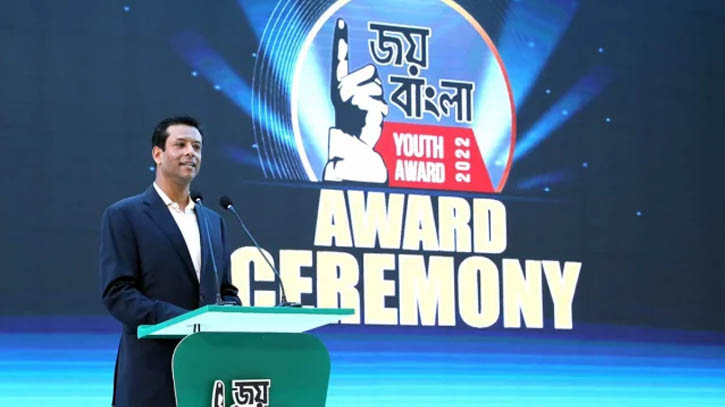 Sajeeb Wazed hands over Joy Bangla Youth Award to 10 winners