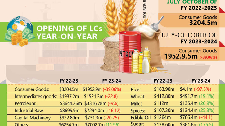 Consumer goods imports fall by 35 percent