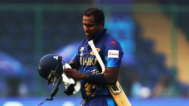 Mathews timed out- a first in international cricket