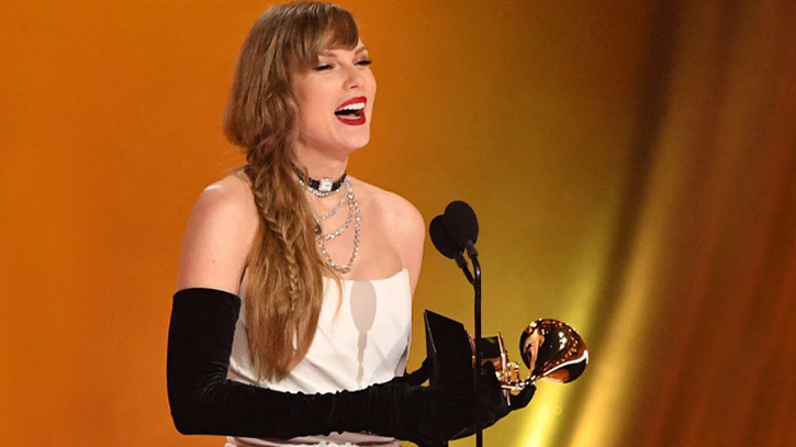 Taylor Swift wins Grammy album of the year for the 4th time