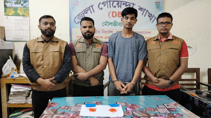 মৌলভীবাজারে ডিবির অভিযানে ৩০০ পিস ইয়াবাসহ আটক ১