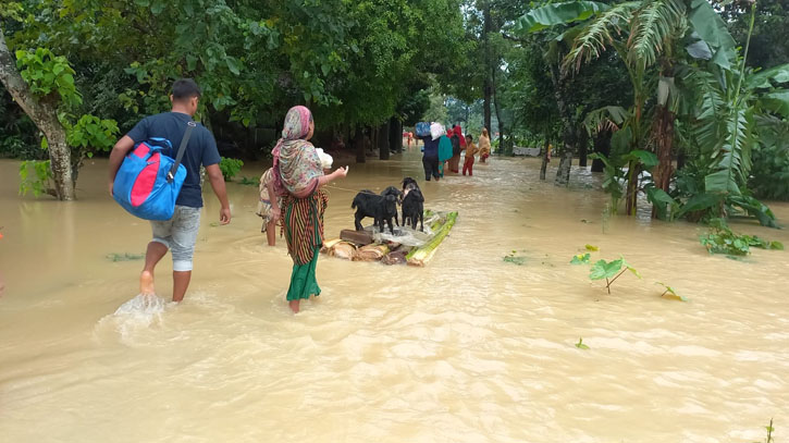 ময়মনসিংহের চার উপজেলায় পানিবন্দি লক্ষাধিক মানুষ চরম দুর্ভোগে