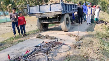 সেনবাগে ট্টাক্টর চাপায় ছোট ভাই নিহত, বড় ভাই আহত