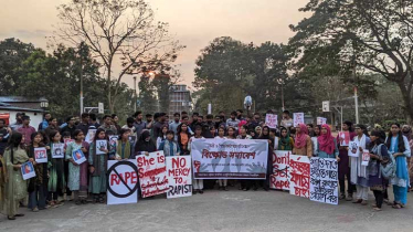 নারী ও শিশু ধর্ষণের প্রতিবাদে চুয়েট শিক্ষার্থীদের বিক্ষোভ সমাবেশ