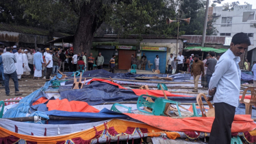 বিএনপি’র সমাবেশের আগেই ভেঙ্গে পড়ল মঞ্চ