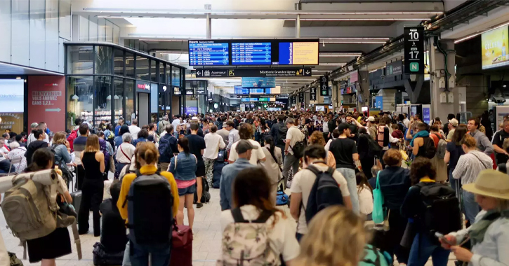 Frances train facility collaps during Paris Olympic