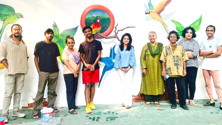 Banani revives as artists create 250 square feet beautiful Bangladesh mural