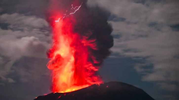 Indonesia’s Mount Ibu erupts more than 1,000 times this month