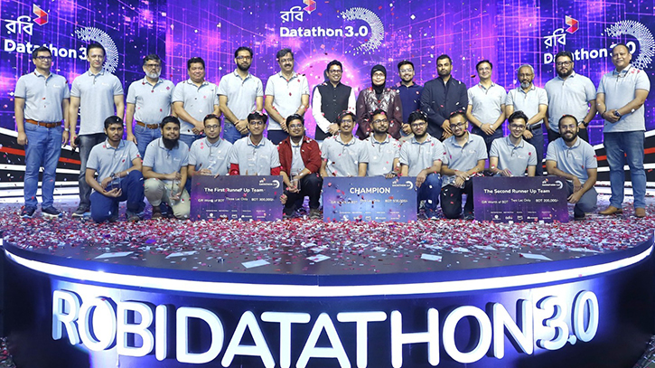 Robi Datathon 3.0 awards top three teams with 1million taka prize