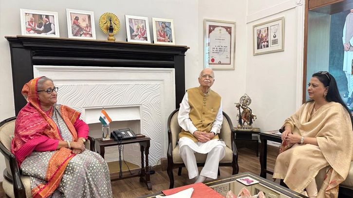 PM Hasina meets veteran BJP leader Advani