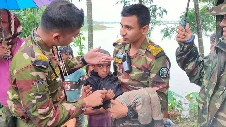 BGB carrying out rescue and relief operations in flood-affected districts