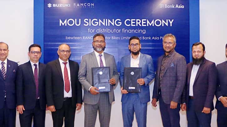 Bank Asia signs agreement with Rancon Motorbikes Limited