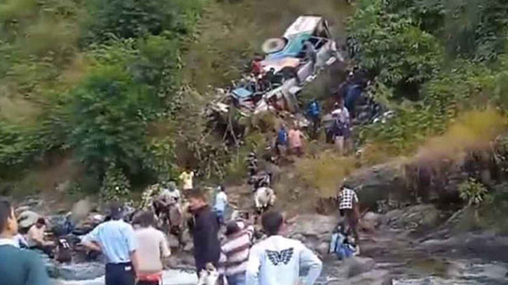 At least 36 dead after bus skids into a deep gorge in India