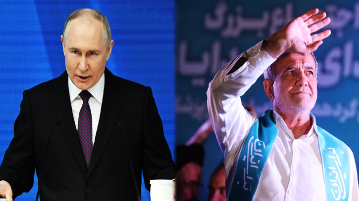 Putin greets Pezeshkian on winning presidential election