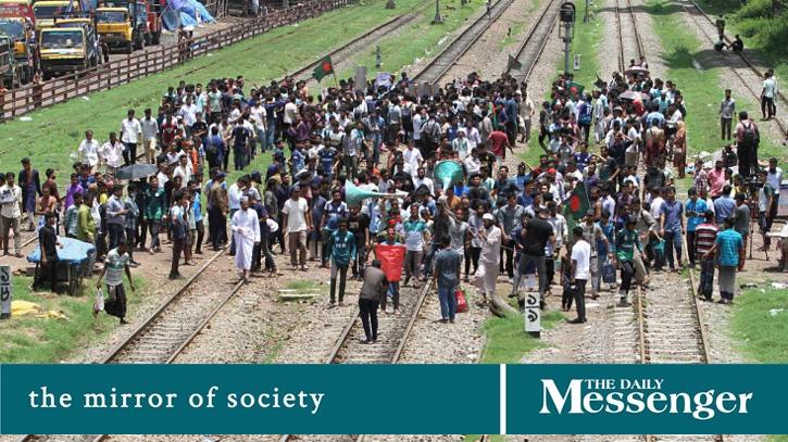 Dhaka’s rail link restored after students withdraw blockade