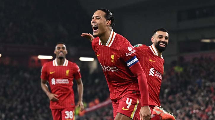 Liverpool routs Tottenham 4-0 to set up English League Cup final against Newcastle