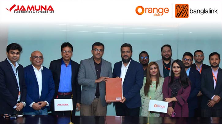 Banglalink’s Orange Club members enjoy 12% discount at Jamuna Electronics