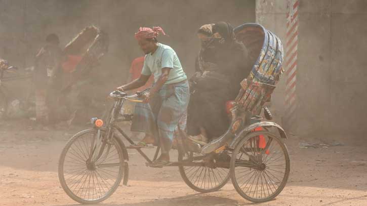 Dhaka’s air marks “unhealthy” this morning