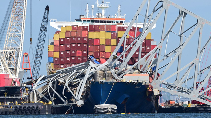 Ship caused Baltimore bridge collapse is moving to port