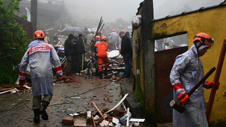 At least a dozen killed in Southeast Brazil downpours