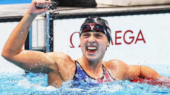 Ledkey became lavishly decorated woman swimmer of all time