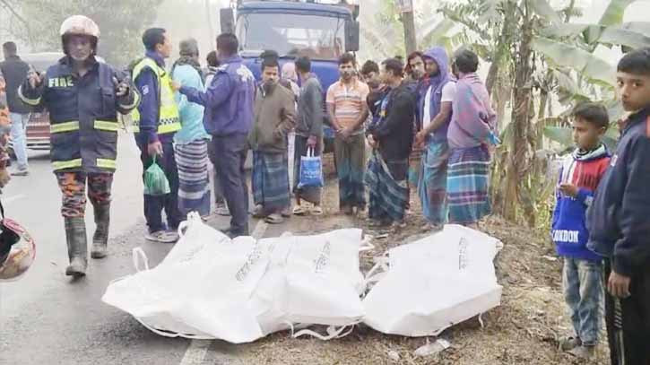 Gazipur road crash kills three