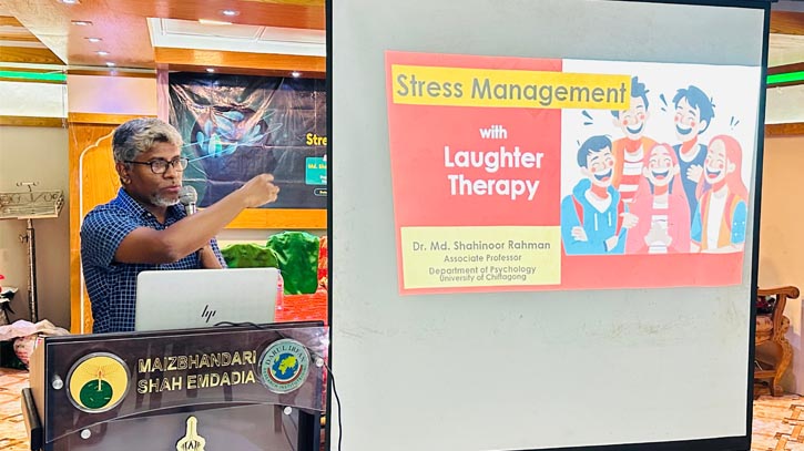 Workshop on stress management with laughter therapy held in Maizbhandar