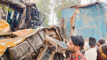 One killed, 15 injured in bus-covered van collision in Gopalganj