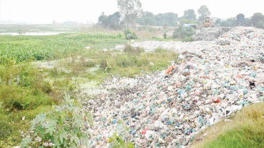 Agricultural land turned into garbage dumping ground
