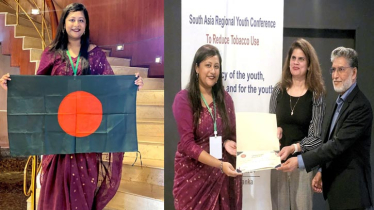 Alfi Raises Bangladesh’s Flag at South Asia Youth Conference