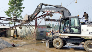 30 illegal stone crushing machines dismantled in Sylhet