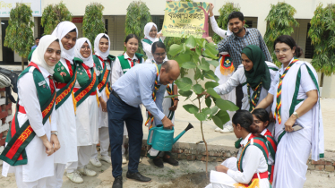 Tree plantation Program of Girl Guides at Milestone College