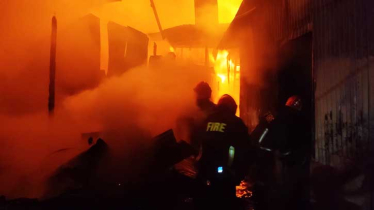 Fire breaks out at Banani slum