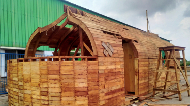 Wooden houses made in Bagerhat to be exported to Belgium