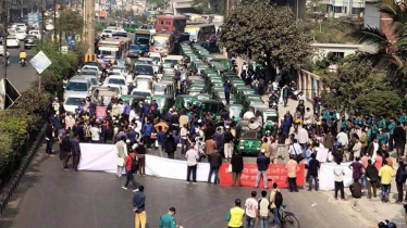 CNG drivers’ protests cause severe traffic jam at Mohakhali