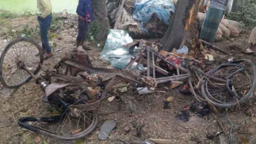 Two die in rickshaw van-truck collision in Natore