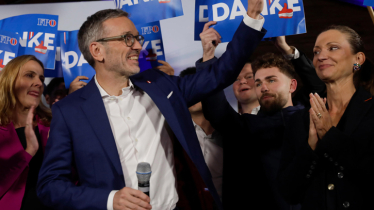 Austria far-right supporters toast historic victory