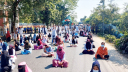 Medical Assistant Training School students block road in Bagerhat