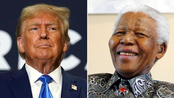 Trump again likens himself to Nelson Mandela