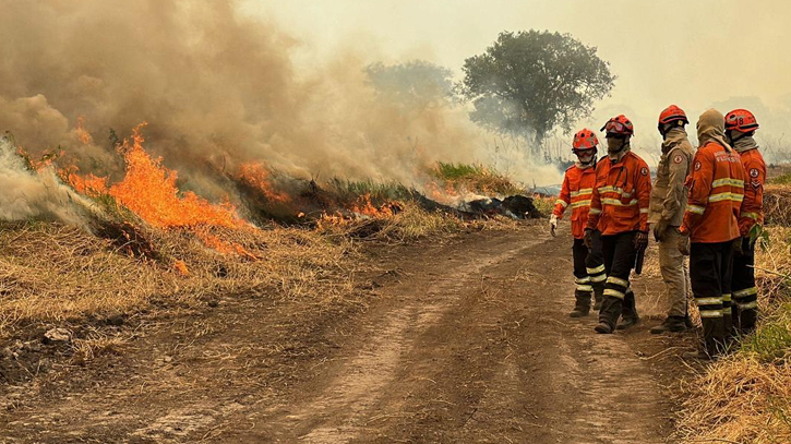 Wildfires rage in parched southeast Brazil