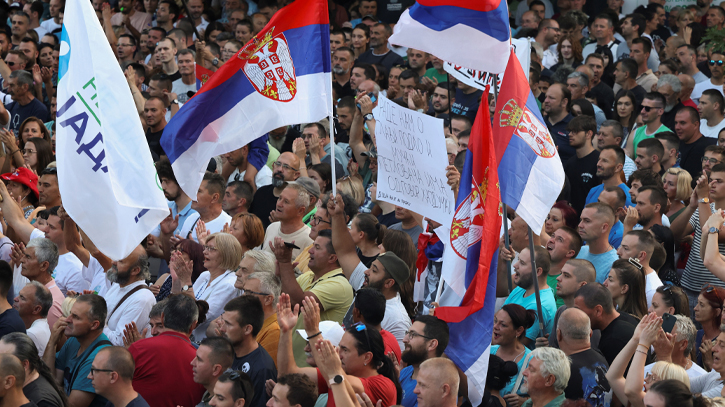 Thousands across Serbia protest lithium mine restart