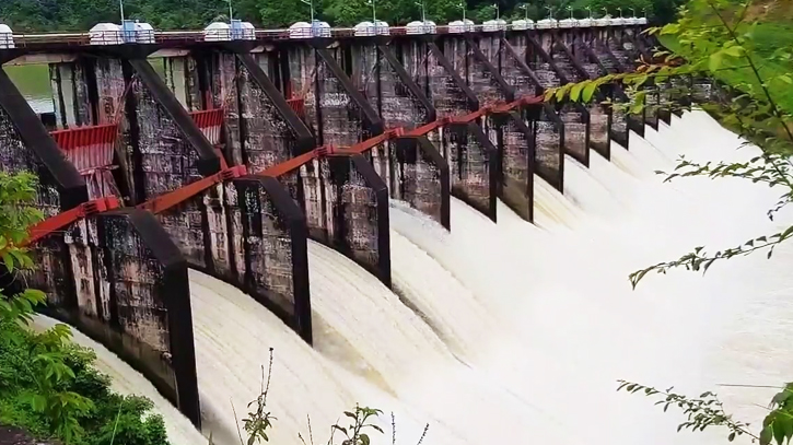 16 gates of Kaptai Hydropower Plant opened