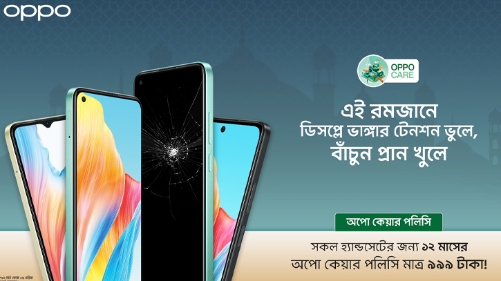 OPPO Celebrates Ramadan with a Special 999 BDT Screen Protection Plan.