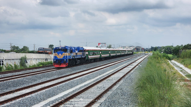 Test train reaches Khulna via Padma Bridge